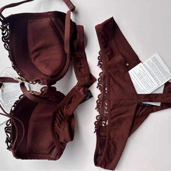 New La Perla set brown macramé . Brand new. - Picture 10 of 12
